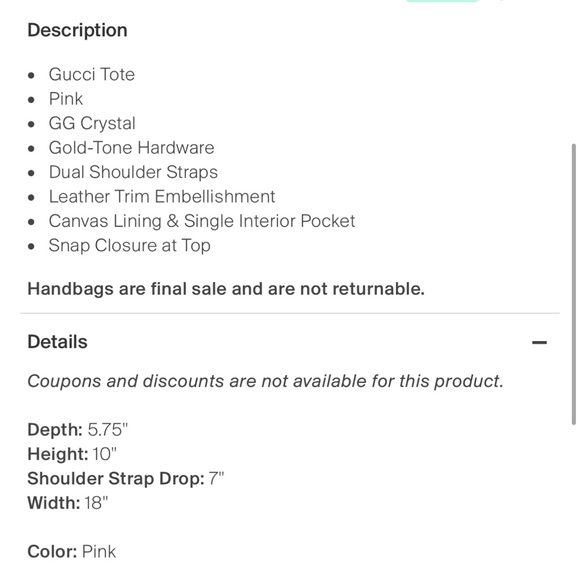 Gucci Medium GG Crystal Joy Tote - Picture 5 of 13